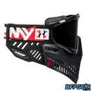 A photo of the Havoc Red goggle strap installed on a ProFlex