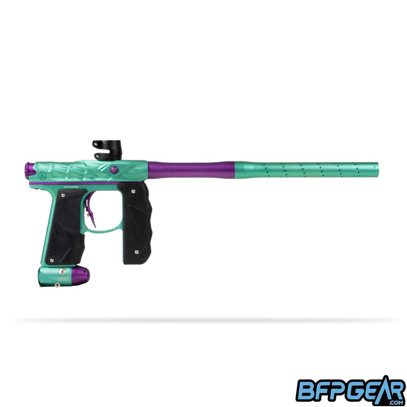 The HK Army Mini GS Hive pattern in teal and purple.