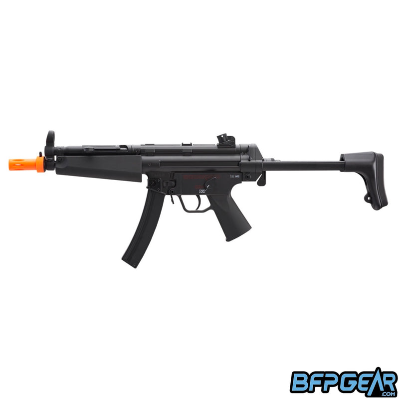 The H&K MP5 AEG Competition airsoft replica. Shown with a retractable stock installed.