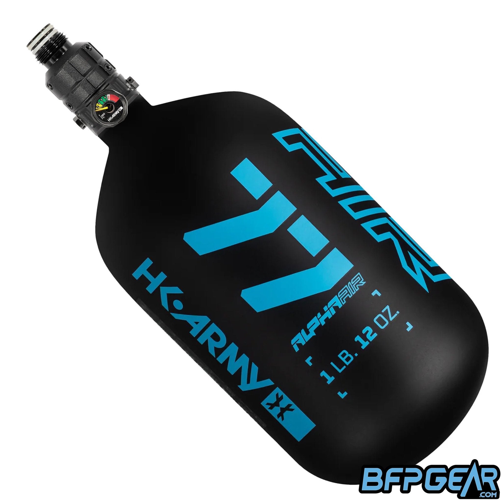 The HK Army Alpha Air 77ci tank with Turbine Pro Regulator in the Abyss colorway.