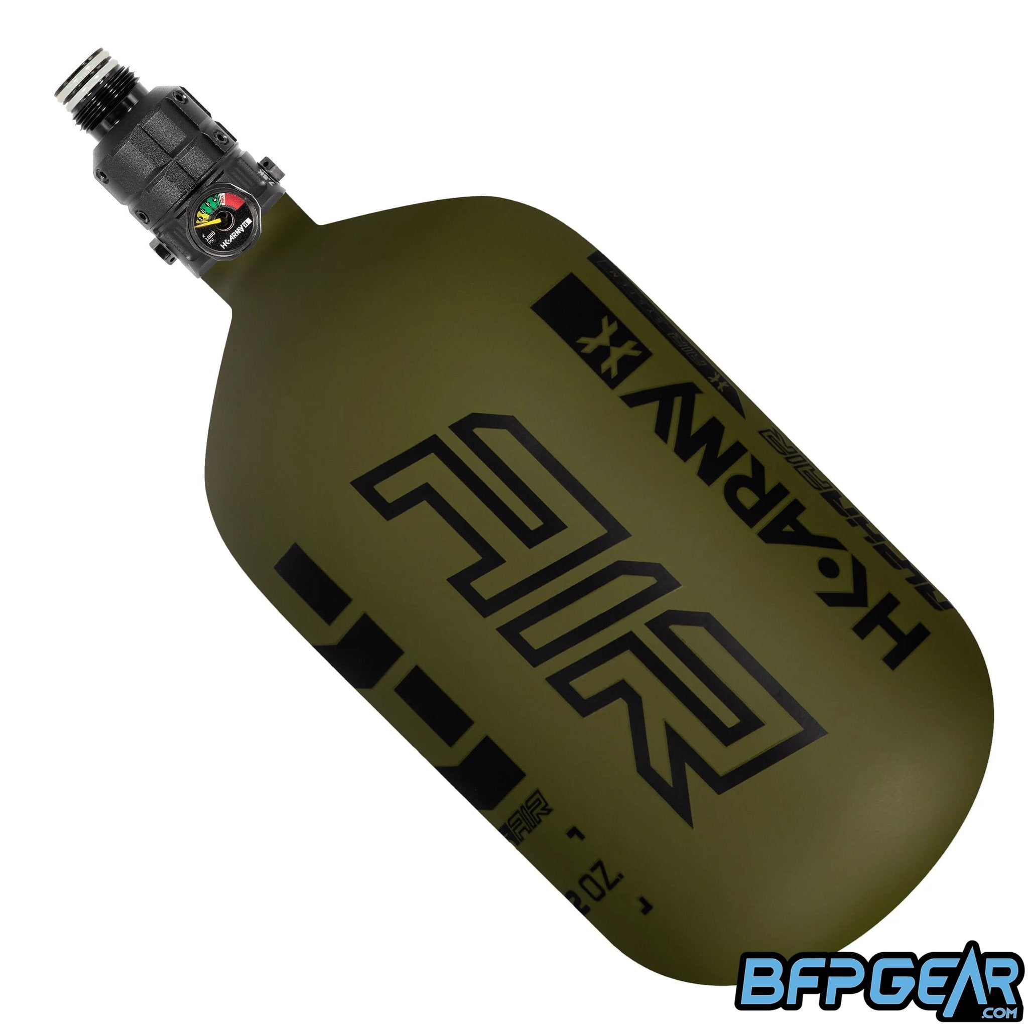 The HK Army Alpha Air 77ci tank with Turbine Pro Regulator in the Striker colorway.