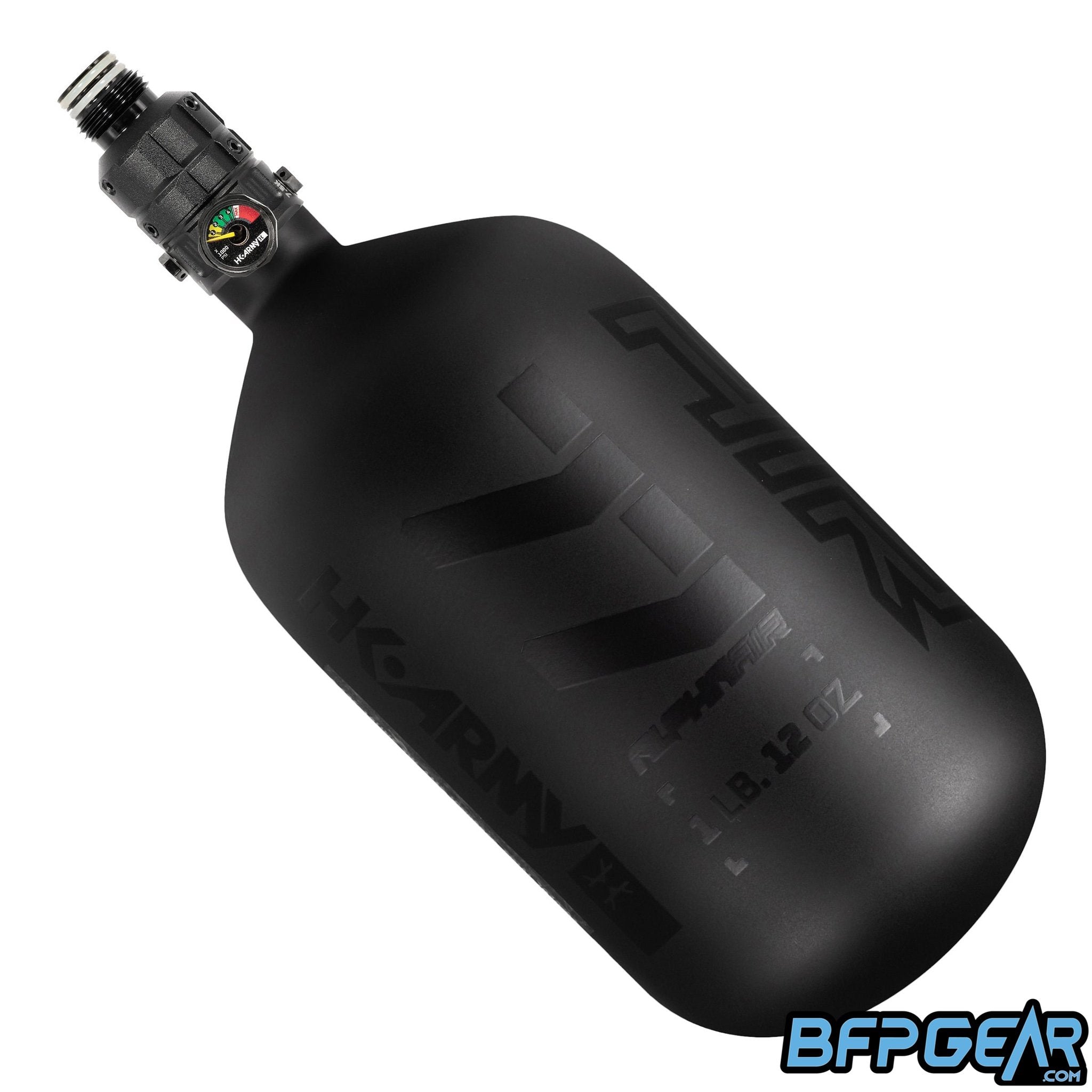 The HK Army Alpha Air 77ci tank with Turbine Pro Regulator in the Void colorway.