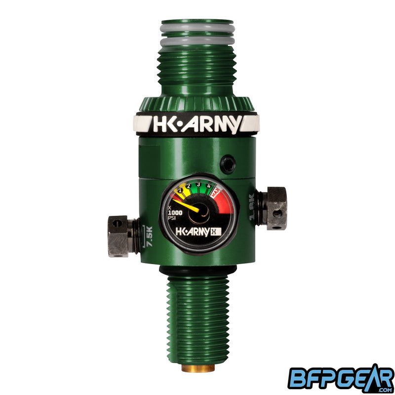 The HP8 regulator in green. Comes with a color coded air gauge. 