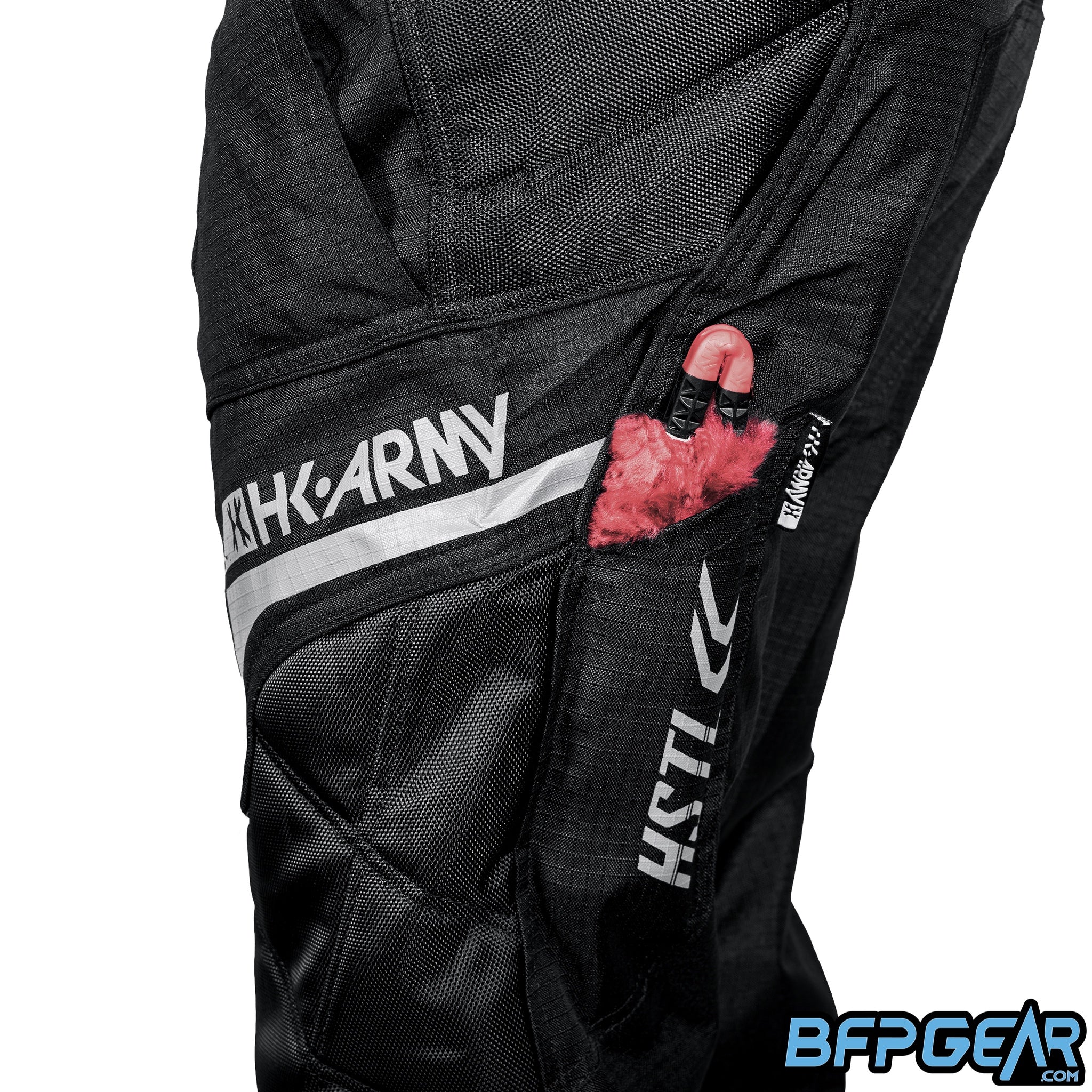 HK Army HSTL 2.0 Tactical Paintball Pants with reinforced padded knees, stretch zones, ventilated leg panels, and adjustable fit for comfort and durability.