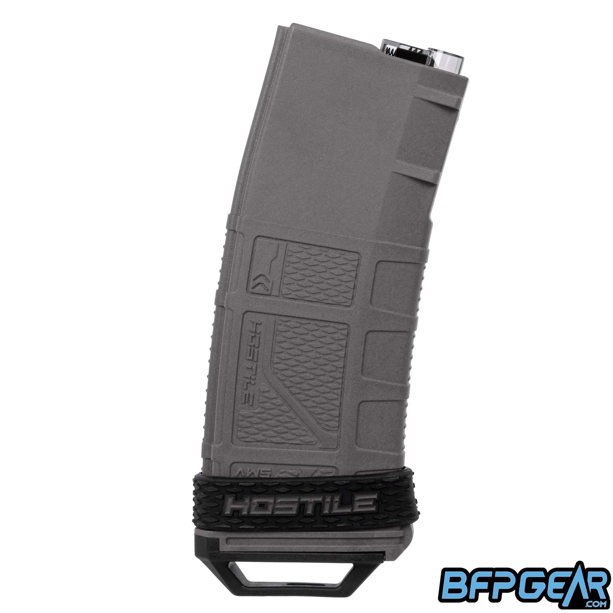 The Hostile AWS M4 style magazine for airsoft replicas in grey.