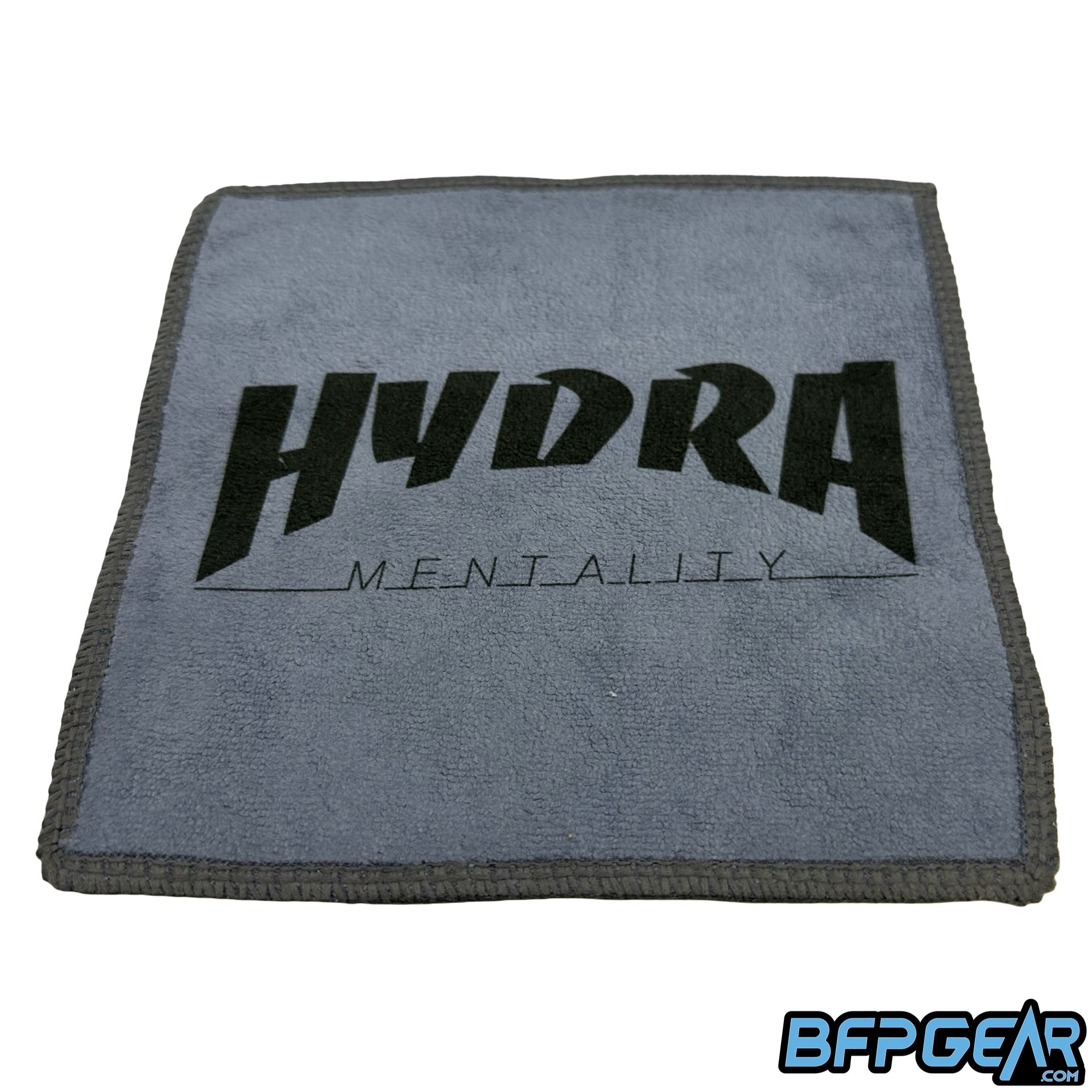 Pocket-sized Hydra microfiber cloth for paintball players. This microfiber is in the Hydra Mentality style.