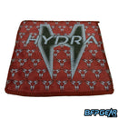 Pocket-sized Hydra microfiber cloth for paintball players. This microfiber is in the Hydra Red style.