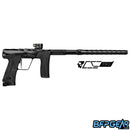 The Infamous Diamond Skull cut of the Planet Eclipse CS3 Pro paintball gun. Color way is Black Flag (all black)