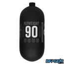 The Infamous Flyweight Bottle in 90ci. Color way is black.