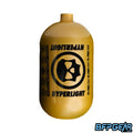 The Infamous Hyperlight bottle in 68ci, gold and black color way.