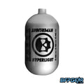 The Infamous Hyperlight bottle in 68ci, silver and black color way.