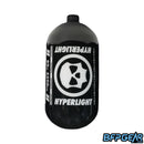 The Infamous Hyperlight 80ci bottle in black and white.