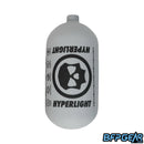 The Infamous Hyperlight 80ci Frozen Matte bottle in grey and black.