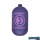 Infamous Hyperlight 68ci paintball tank, ultra-lightweight carbon fiber, matte purple, compact design, made in USA, for competitive paintball players.