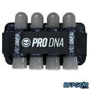 The Infamous PRO DNA Overlord Harness in grey. These harnesses feature an external strap that keeps pods in place and prevents them from moving around.