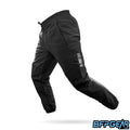 Infamous Pro Comp Jogger Gen 2 paintball pants in black with reinforced knee panels and lightweight 4-way stretch design.
