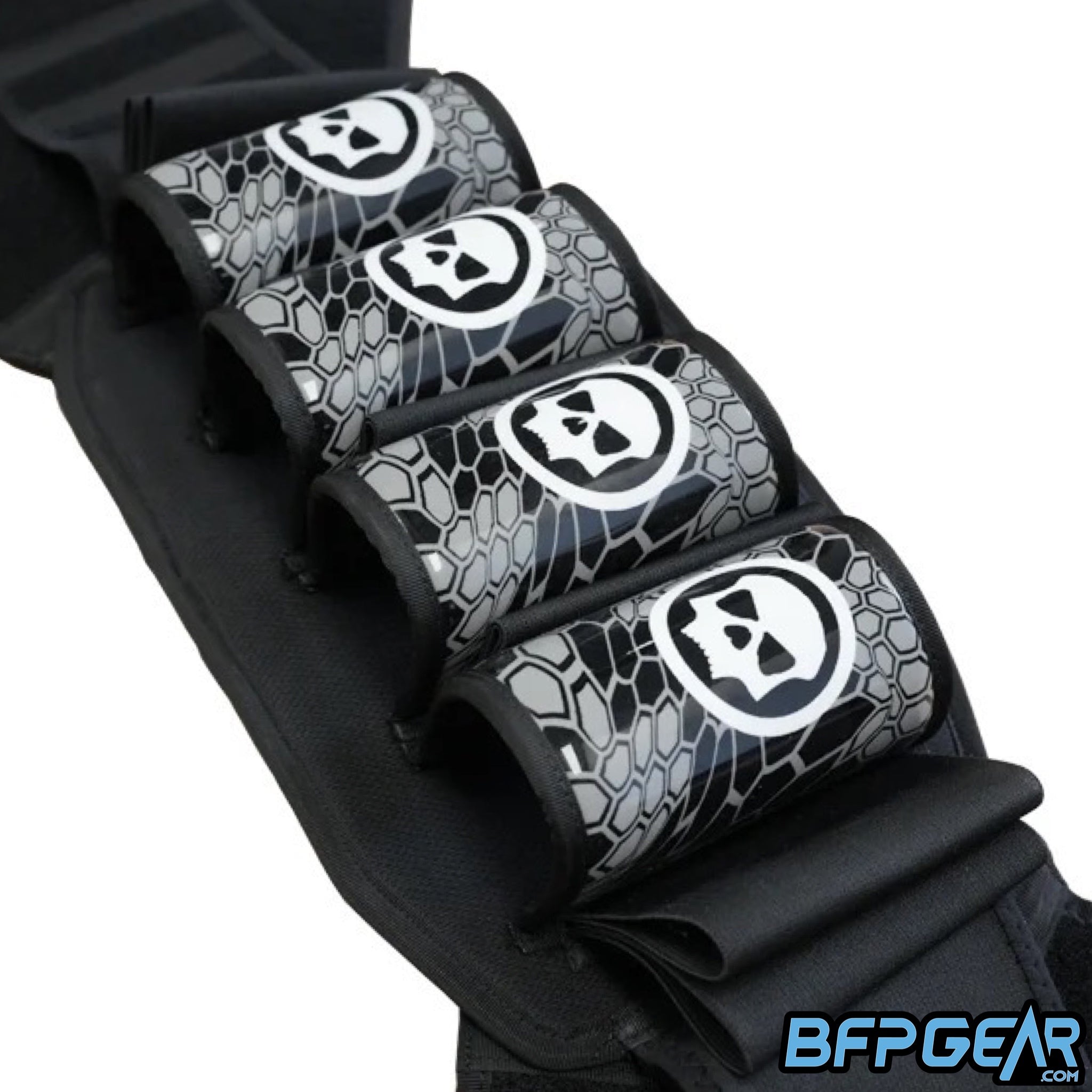 Each of the Reflex Shield harnesses come with a silicone coating that covers the main 4 pod sleeves. This material makes cleaning and wiping the pod pack down really easy.