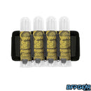 The Infamous Reflex Sport Harness in olive. The pattern is olive python.