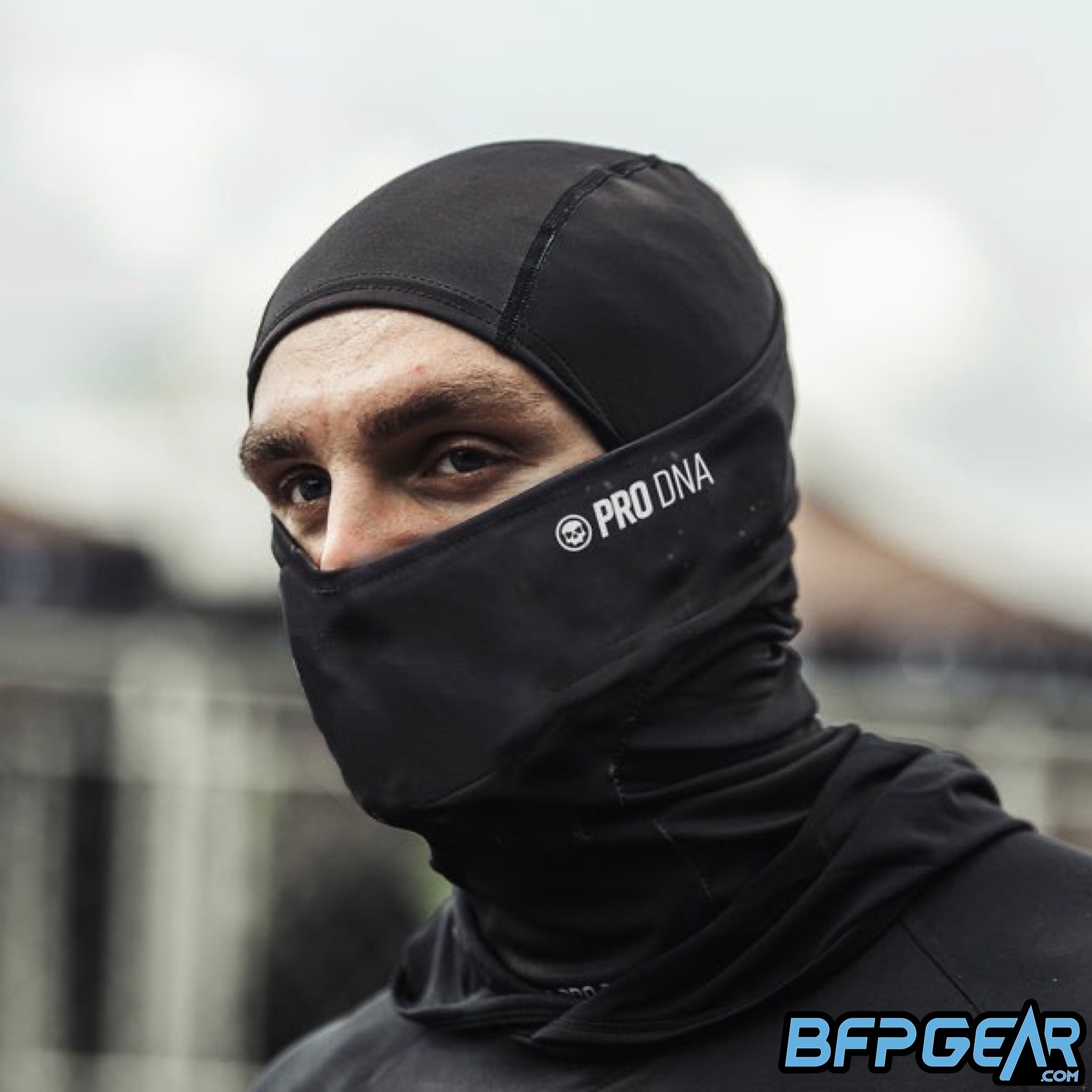 The Infamous Sheisty Balaclava Headwrap in the black color.