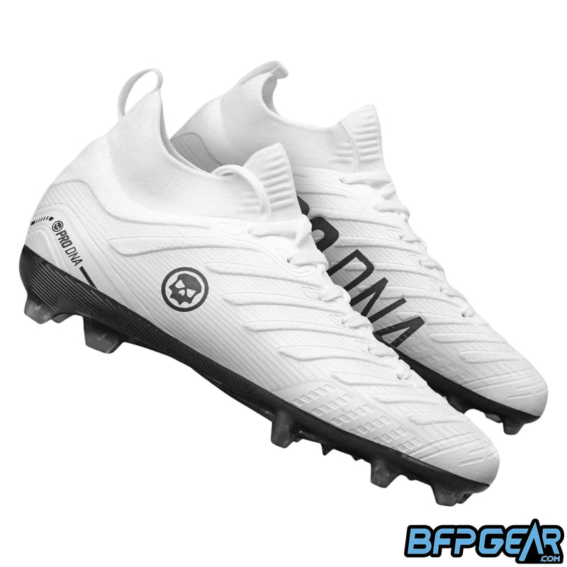 The Infamous Pro DNA Voltrax cleats in white.
