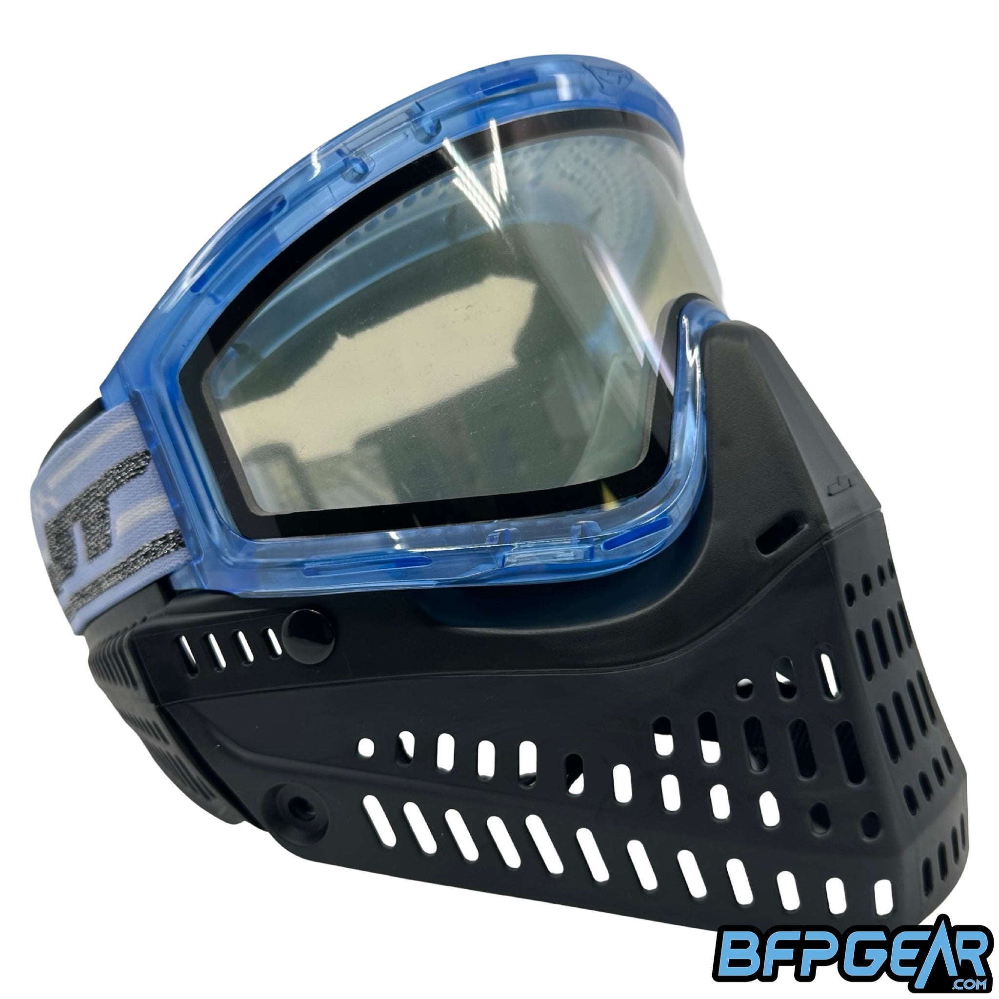 The JT Paintball QLS Frame in aquamarine, fully built.
