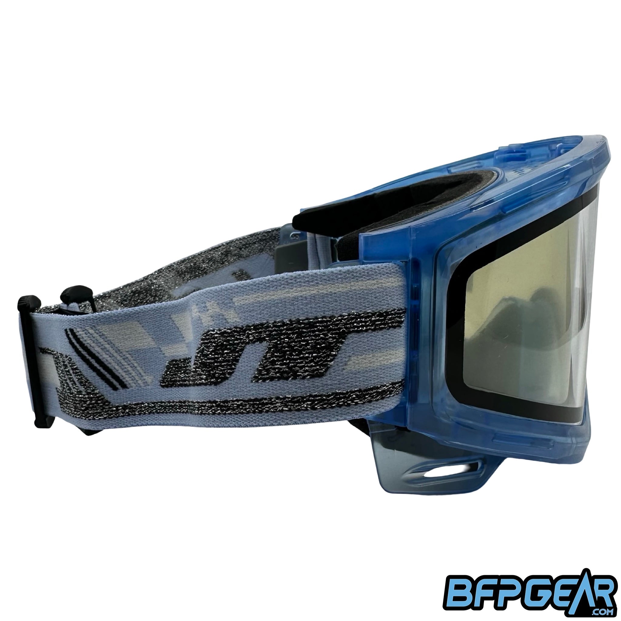 The JT Paintball QLS Frame in aquamarine.