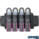 The JT Race Harness in the Amethyst color way. The Race Harness holds 4 pods total.