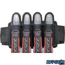 The JT Race Harness in the Garnet color way. The Race Harness holds 4 pods total.