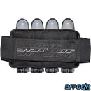 The JT Race Harness uses a very simple elastic belt to secure the harness to your waist. 