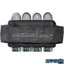 The JT Race Harness uses a very simple elastic belt to secure the harness to your waist. 