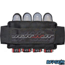 The JT Race Harness uses a very simple elastic belt to secure the harness to your waist. 