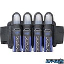 The JT Race Harness in the Sapphire color way. The Race Harness holds 4 pods total.
