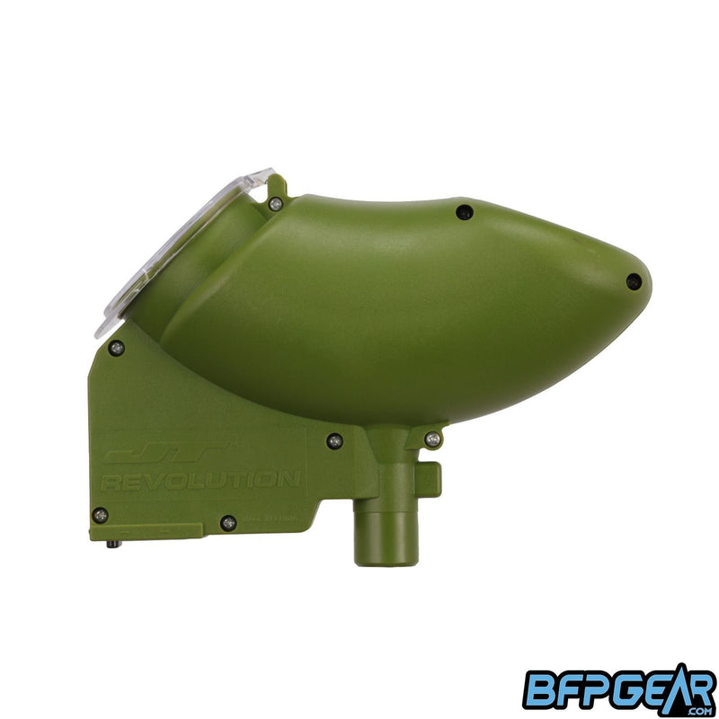 The JT Revolution loader in olive.