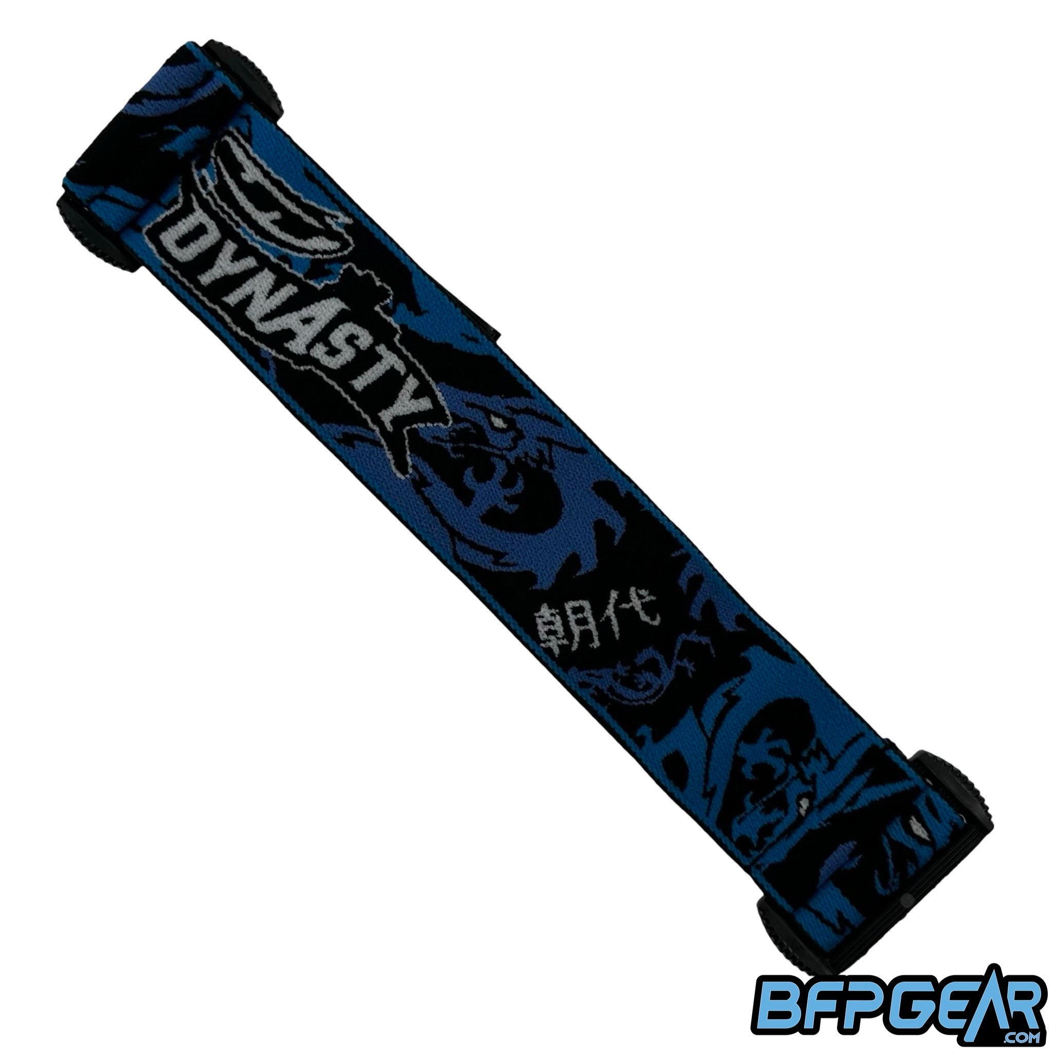 The JT ProFlex goggle strap in the Dynasty color way.