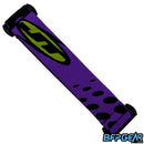 The JT ProFlex goggle strap in the purple and lime color way.
