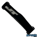 The JT ProFlex goggle strap in the standard black and white color way.