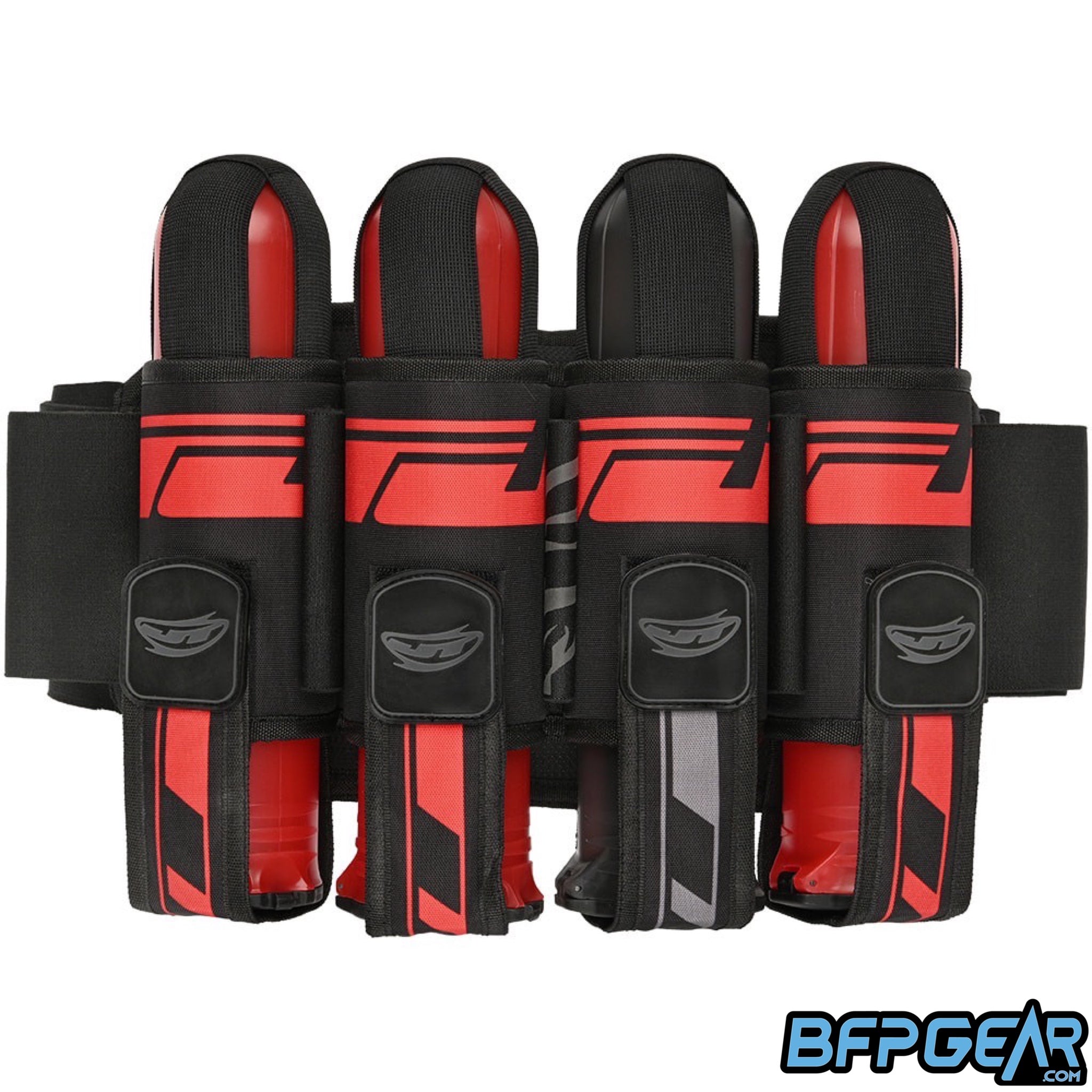 The JT Swift Harness in the Fire color way. Pod capacity is 4+7 and can hold up to 11 pods.