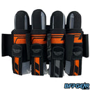 The JT Swift Harness in the Blaze color way. Pod capacity is 4+7 and can hold up to 11 pods.