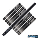 The HK Army LAZR barrel kit in gloss black with black inserts. Luxe threaded.