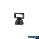 An angled view showing the part that goes on the inside of the goggle.