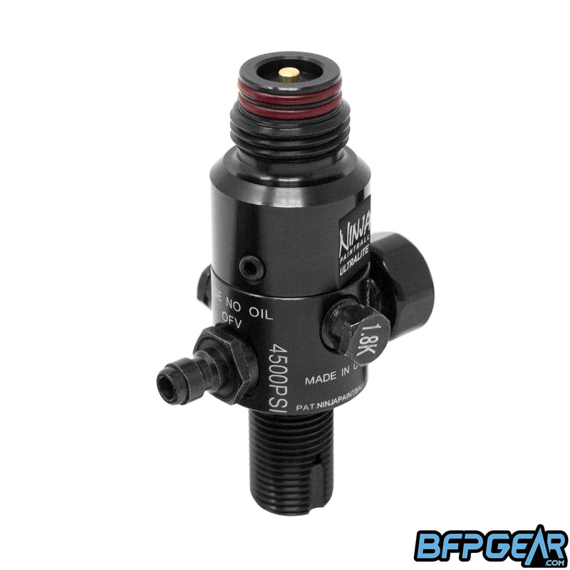 The Ninja Ultralite regulator also has an o-ring fill valve.