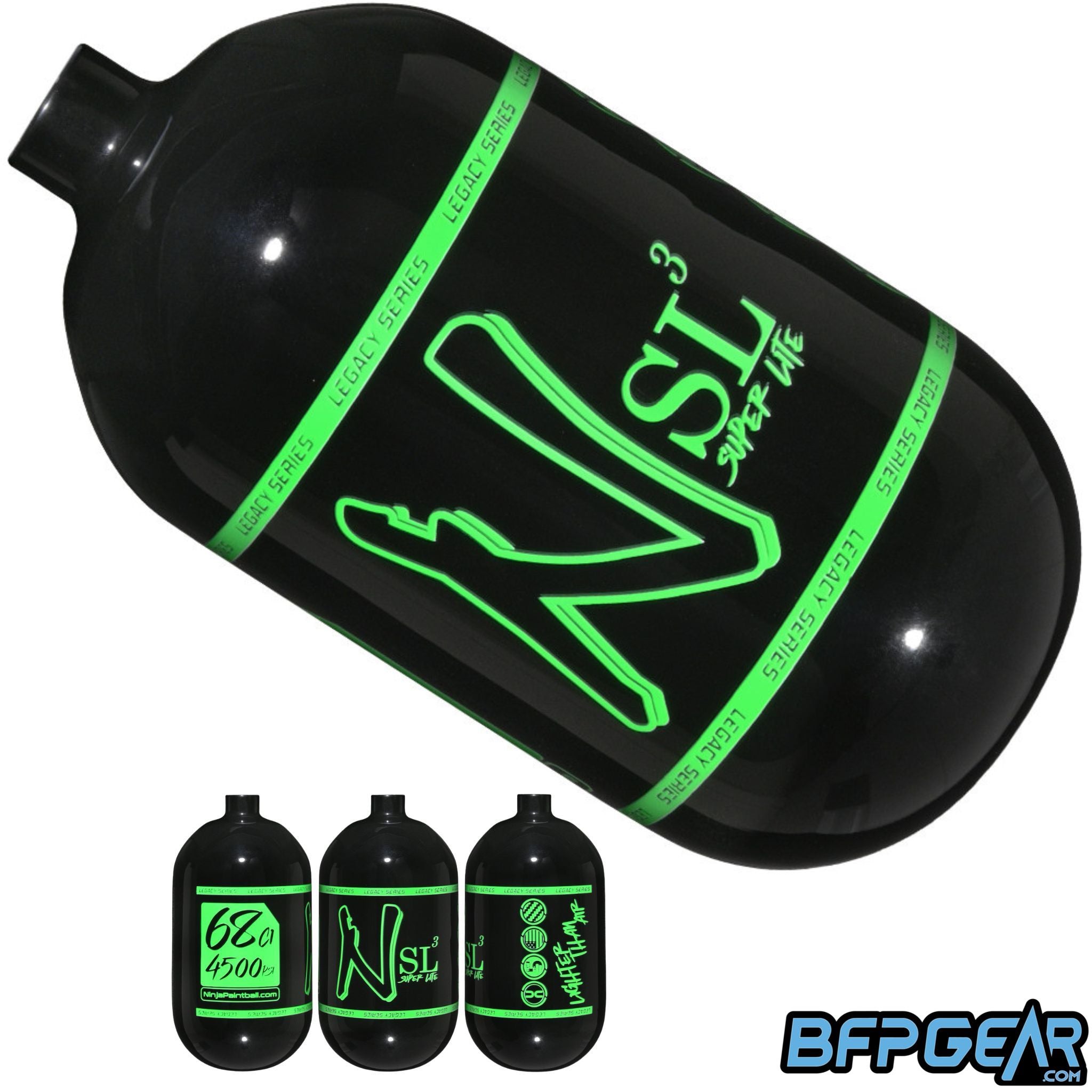 Ninja SL3 Carbon Fiber Paintball Air Tank Bottle 68ci and 80ci