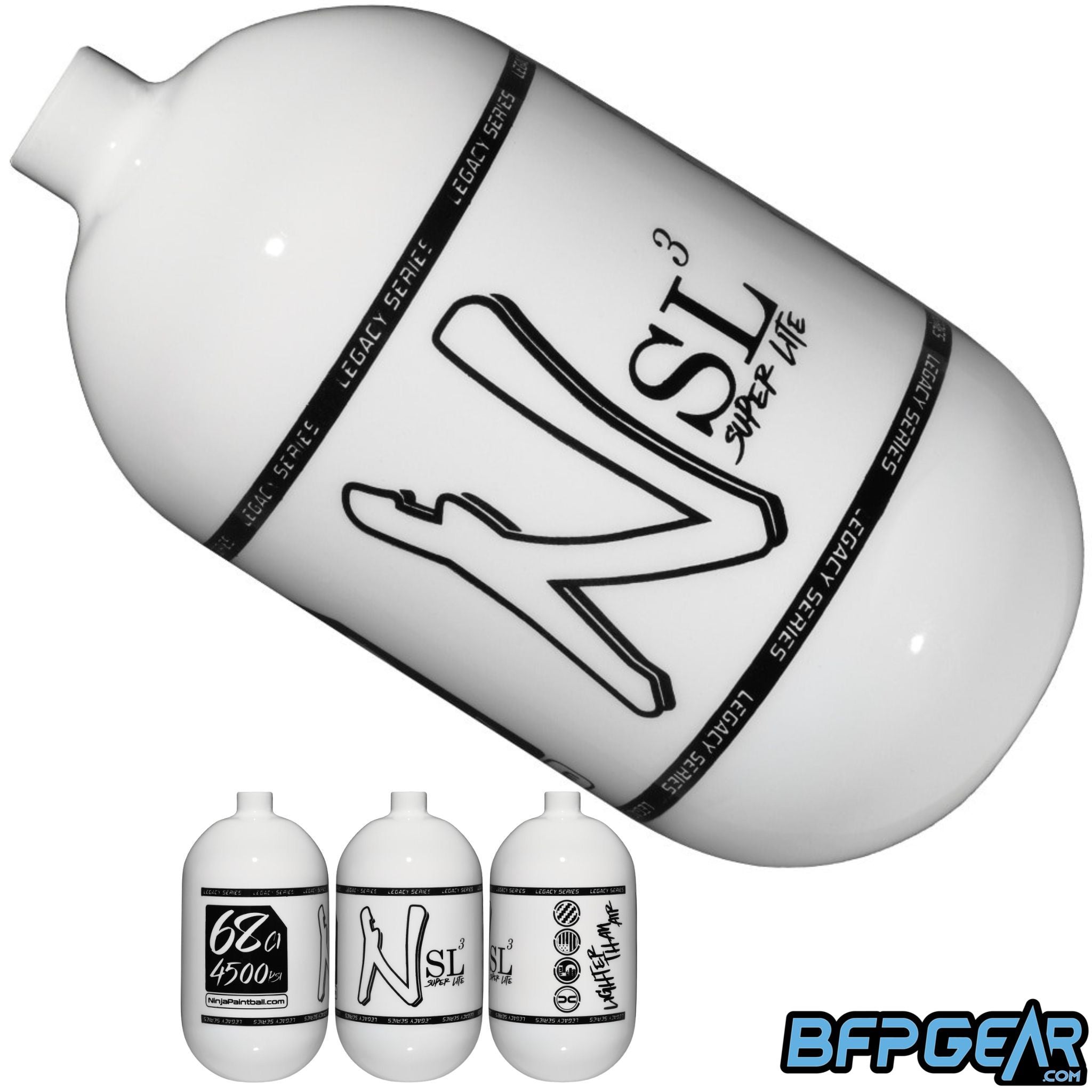 Ninja SL3 Carbon Fiber Paintball Air Tank Bottle 68ci and 80ci