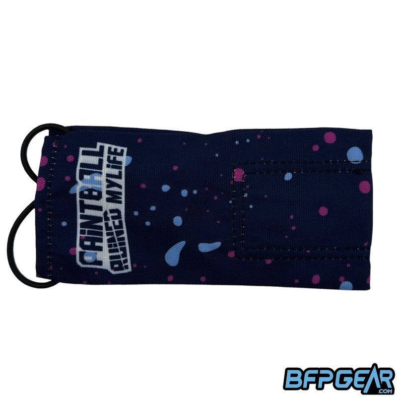 The Paintball Ruined My Life barrel cover in the Splatter pattern.