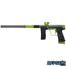Planet Eclipse CS3 Pro paintball marker in graphite and green, left-facing view, S63 Pro FL barrel, available at BFP Gear.