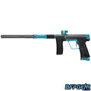 Planet Eclipse CS3 Pro paintball marker in graphite and turquoise, left-facing view, S63 Pro FL barrel, available at BFP Gear.