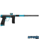 Planet Eclipse CS3 Pro paintball marker in graphite and turquoise, left-facing view, S63 Pro FL barrel, available at BFP Gear.