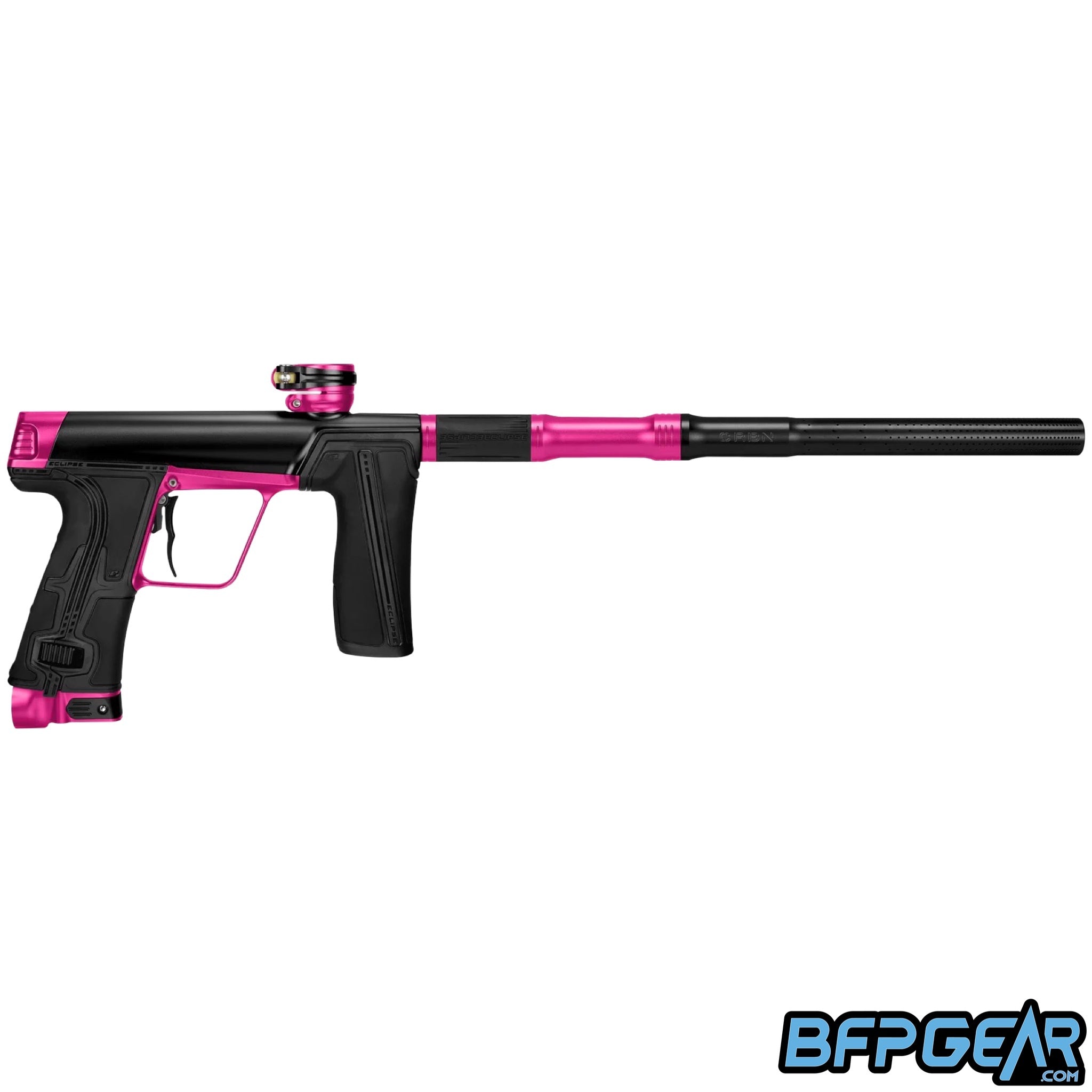 The Planet Eclipse CS3 Pro in the Punk colorway. The gun is black and pink.