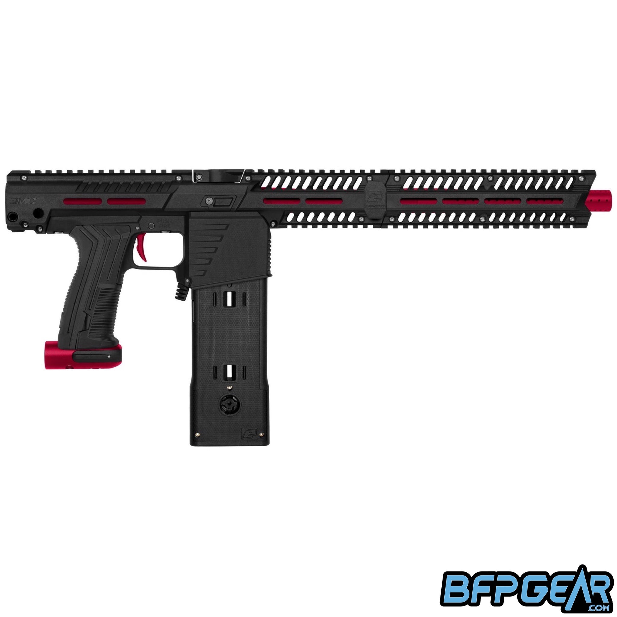 The Planet Eclipse EMF 100 in the Heroic Red color way. Al black polymer body with red aluminum anodized parts.