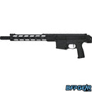 The Planet Eclipse EMF 200 Mag Fed paintball marker. The CF20 Pro magazine is not installed in the EMF 200 and is facing the left. M-Lok barrel shroud allows for attachments to be installed.